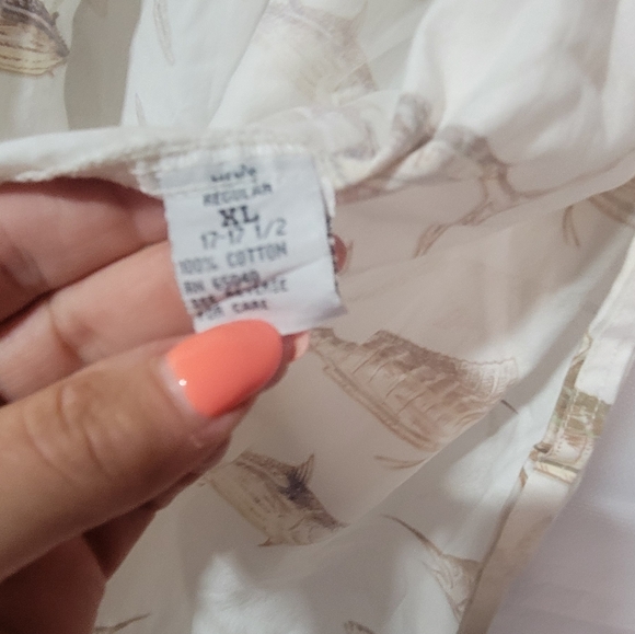 Mens cotton Newport Blue button up - Picture 4 of 4